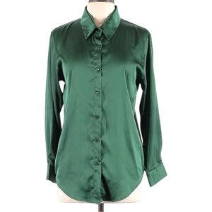 Jon & Anna Women Green Long Sleeve Blouse L